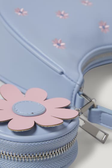 Clockhouse femme - CLOCKHOUSE - ensemble - petit sac à bandoulière et portemonnaie - bleu clair