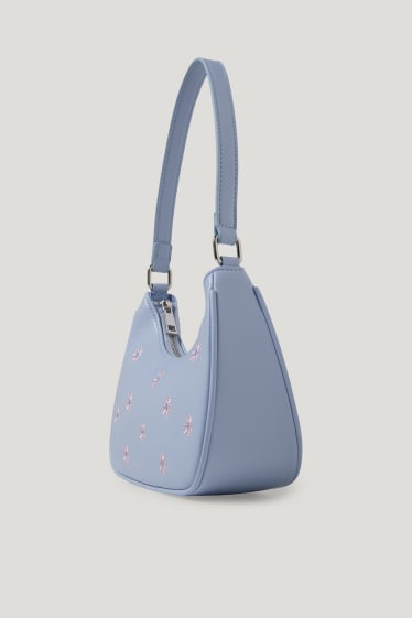 Clockhouse femme - CLOCKHOUSE - ensemble - petit sac à bandoulière et portemonnaie - bleu clair