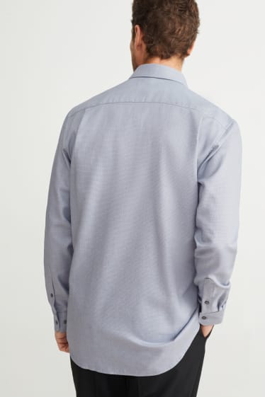 Herren - Businesshemd - Regular Fit - Cutaway - bügelleicht - grau
