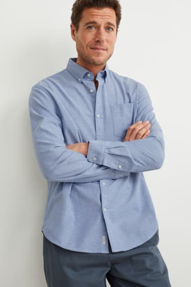 Herren - Oxford Hemd - Regular Fit - Button-down - hellblau