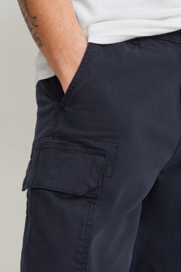 Pánské - Cargo kalhoty - regular fit - tmavomodrá