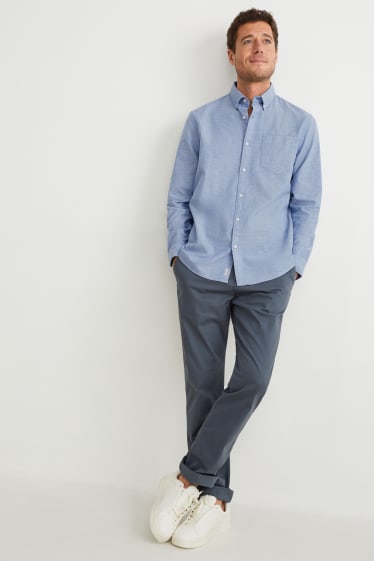 Herren - Oxford Hemd - Regular Fit - Button-down - hellblau