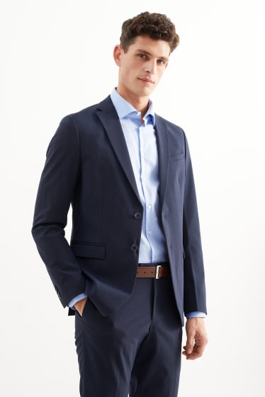 Mężczyźni - Koszula biznesowa - slim fit - kołnierzyk włoski - dobrze się prasuje - jasnoniebieski