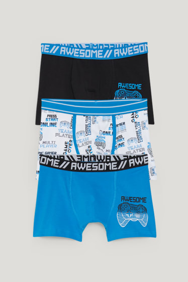 Reverskraag - Set van 3 - boxershorts - donkerblauw