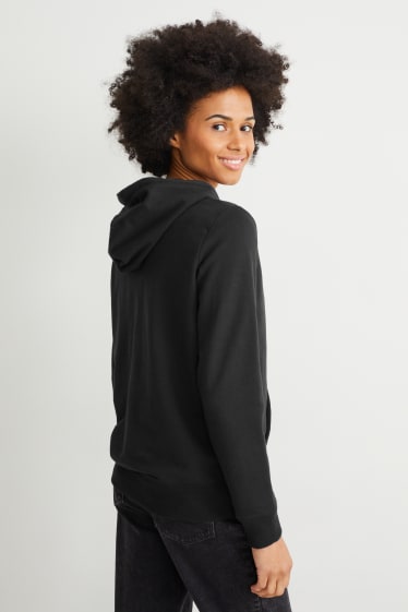 Femmes - Sweat à capuche basique - noir