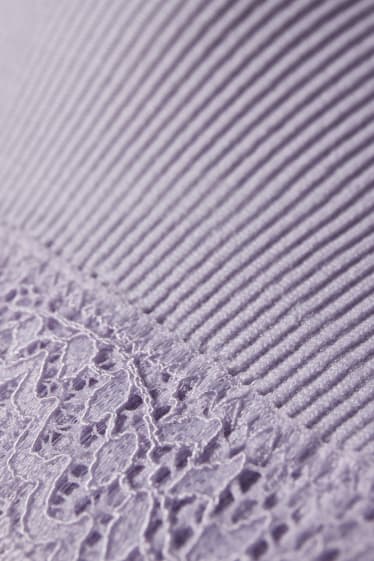 Damen - BH ohne Bügel - DEMI - wattiert - seamless - LYCRA® - hellviolett