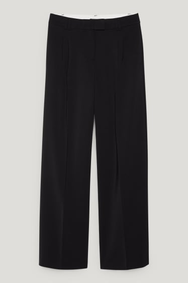 Mujer - Pantalón de oficina - high waist - wide leg - negro
