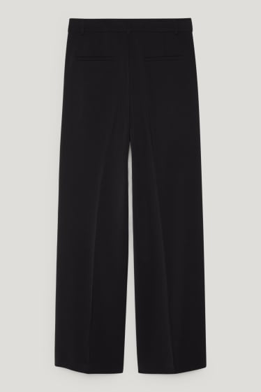 Mujer - Pantalón de oficina - high waist - wide leg - negro