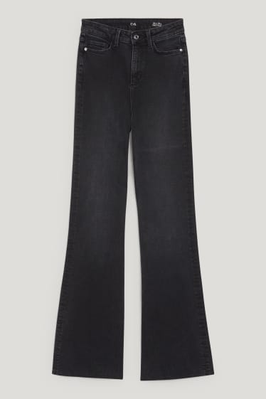 Mujer - Flared jeans - high waist - LYCRA® - vaqueros - gris oscuro