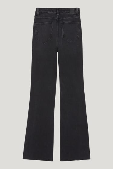Mujer - Flared jeans - high waist - LYCRA® - vaqueros - gris oscuro