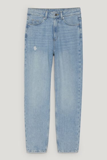 Damen - Mom Jeans - High Waist - LYCRA® - jeans-hellblau