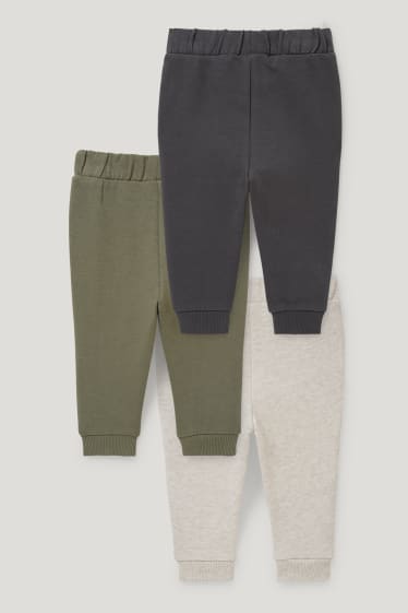 Miminka chlapci - Multipack 3 ks - teplákové kalhoty pro miminka - zelená