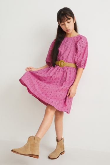 Bambine: - Vestito con cintura - viola chiaro