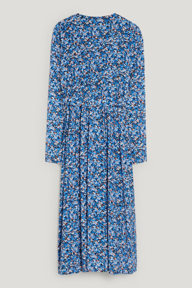 Women - Wrap dress - floral - blue