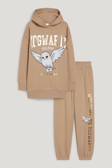 Filles - Harry Potter - ensemble - sweat à capuche et pantalon de jogging - 2 pièces - beige