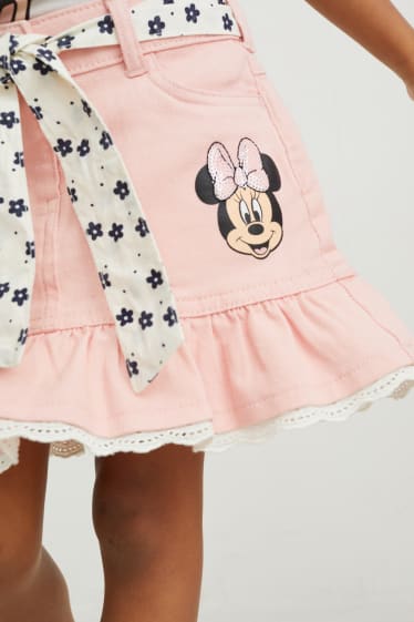 Nena petita - Minnie Mouse - faldilla - rosa