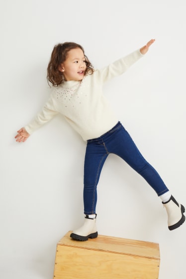 Toddler Girls - Maglione - effetto brillante - crema