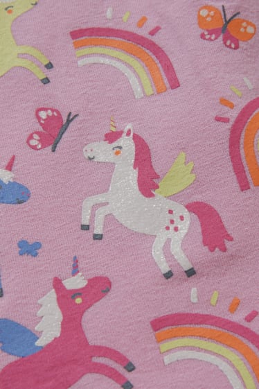 Filles - Licorne - tour de cou - rose