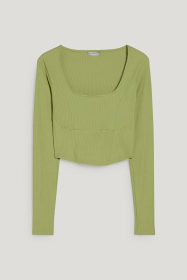 Exclusiv online - CLOCKHOUSE - top crop - verde
