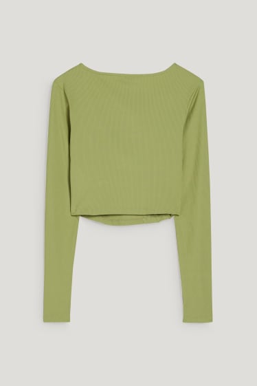Online exclusive - CLOCKHOUSE - cropped top - green
