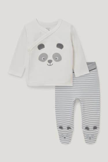 Baby Boys - Completo neonati - 2 pezzi - bianco crema