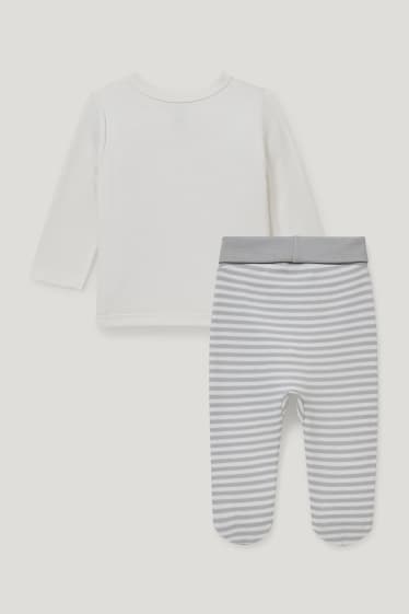 Baby Boys - Completo neonati - 2 pezzi - bianco crema