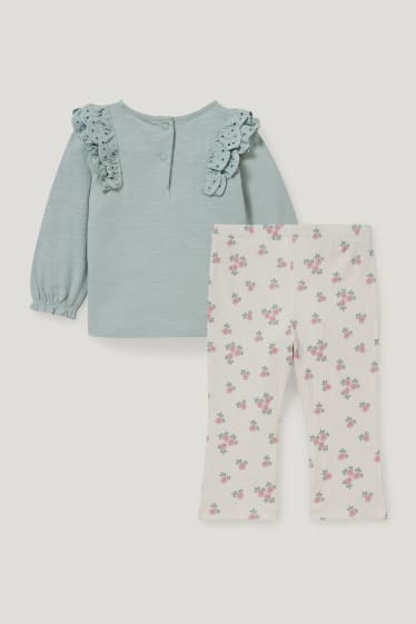 Miminka holky - Outfit pro miminka - 2dílný - mátově zelená