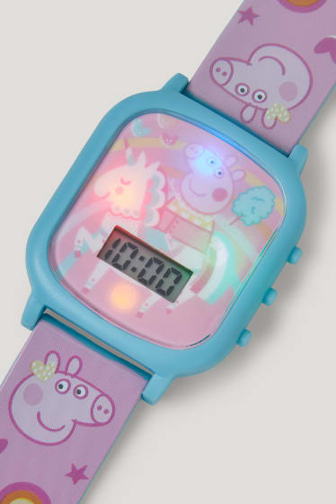 Filles - Peppa Pig - montre-bracelet - rose