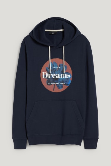 Hombre - Sudadera con capucha - azul oscuro