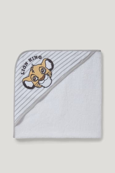 Bébé filles - Le Roi Lion - drap de bain à capuche pour bébé - gris clair
