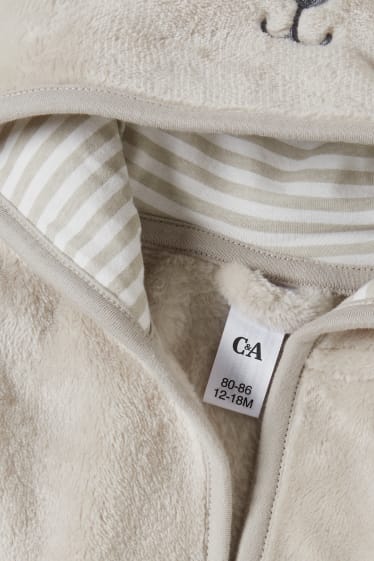 Bébé filles - Peignoir à capuche pour bébé - gris clair