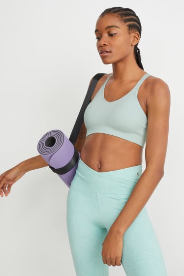 Damen - Funktions-BH - wattiert - Yoga - mintgrün