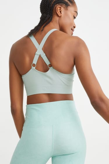 Damen - Funktions-BH - wattiert - Yoga - mintgrün
