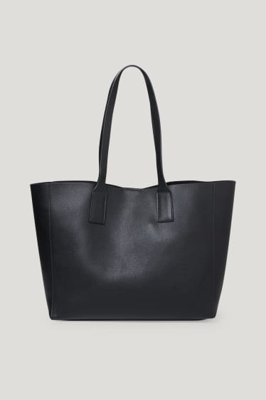 Femmes - Cabas - similicuir - noir
