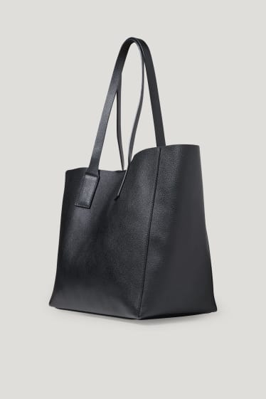 Femmes - Cabas - similicuir - noir