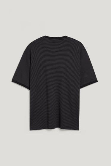 Uomo XL - T-shirt  - a righe - grigio scuro