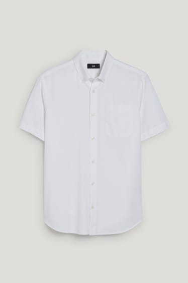 Pánské - Košile - regular fit - button-down - bílá