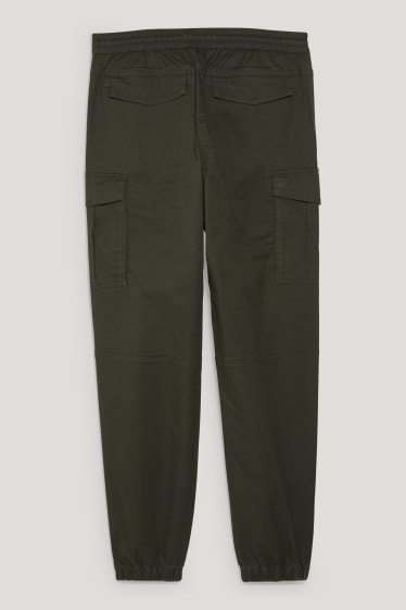 Men - Cargo trousers - regular fit - LYCRA® - denim-green