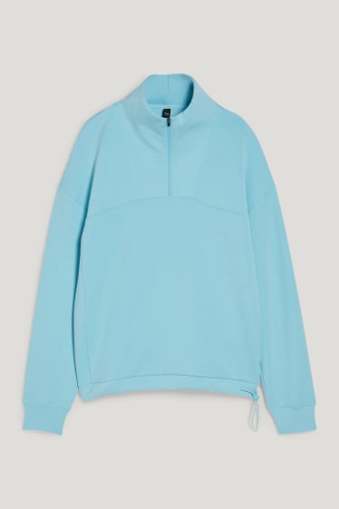 Dames - Sweatshirt - met gerecycled polyester - lichtturquoise