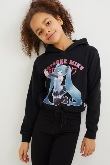Kids Girls - Hatsune Miku - Hoodie - schwarz