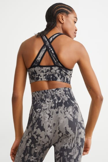 Dona - Sostenidors tècnics - 4 Way Stretch - sense costures - LYCRA® - gris fosc