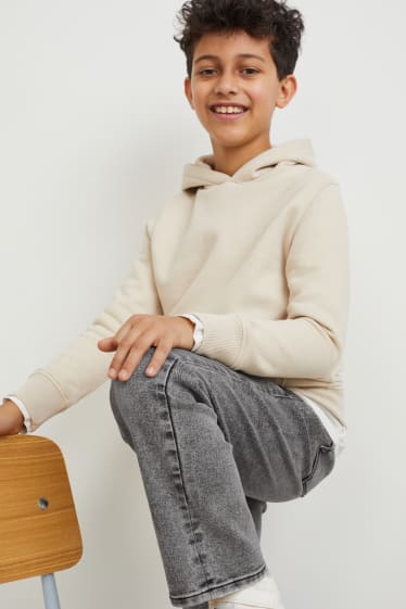 Reverskraag - Loose fit jeans - jeansgrijs