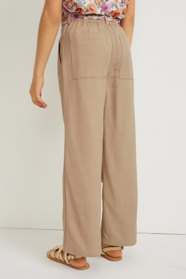 Bambine: - Pantaloni - gamba ampia - beige
