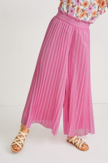 Filles - Pantalon plissé - rose