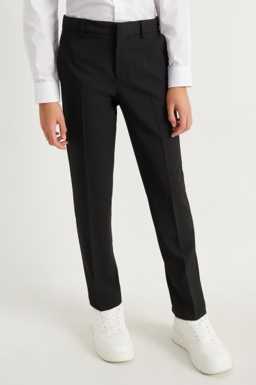Chlapecké - Oblekové kalhoty - stretch - LYCRA® - černá