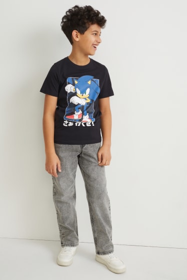 Reverskraag - Sonic - T-shirt - zwart