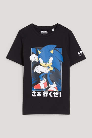 Reverskraag - Sonic - T-shirt - zwart