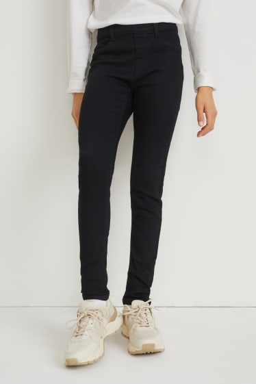 Filles - Jegging jean - noir