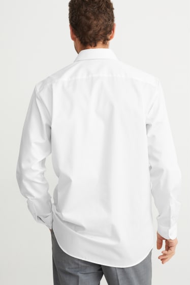 Home - Camisa formal - regular fit - cutaway - fàcil de planxar - blanc