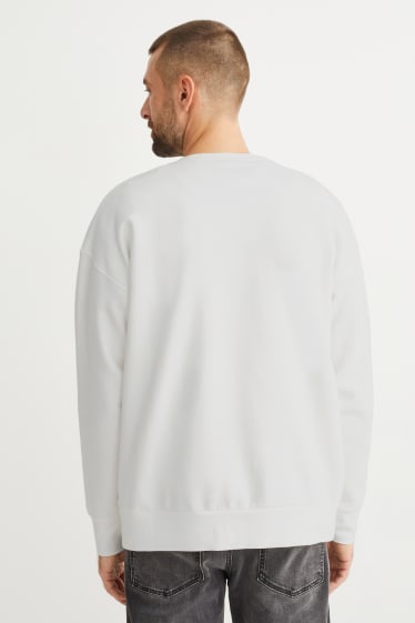 Heren - Sweatshirt - met gerecycled polyester - wit